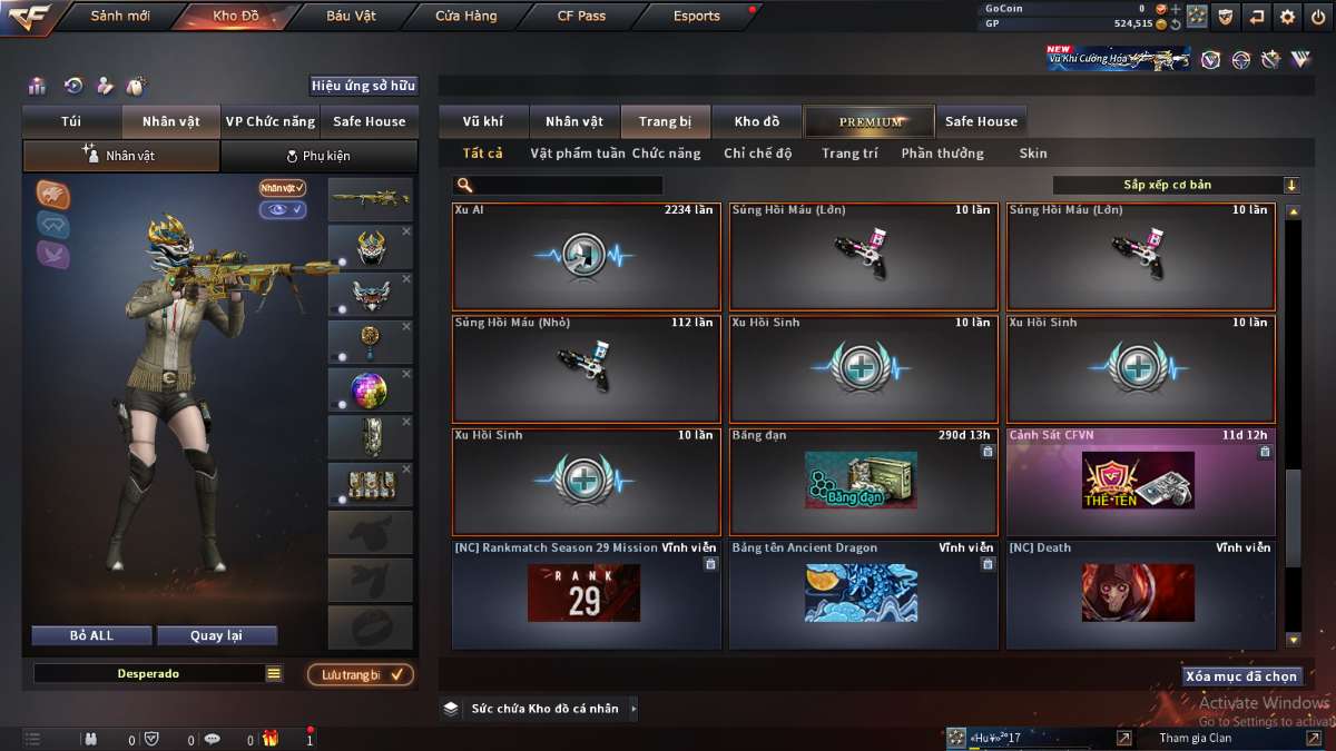 shop acc cf uy tin gia re